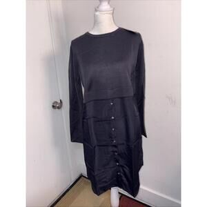 NWT Ladies Navy Dress Button Front Too Sweater  Medium